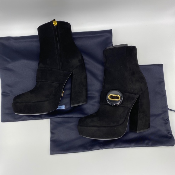 PRADA booties (suede black) BRAND NEW!! - Picture 2 of 4